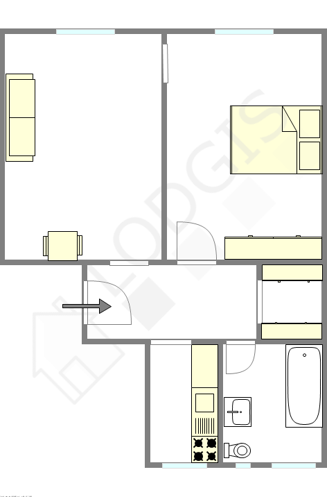 Apartment Paris 18° - Interactive plan