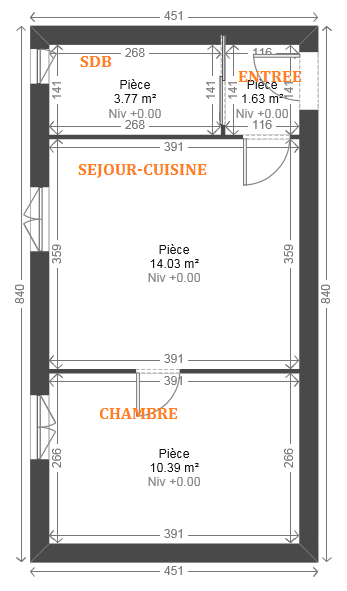 Appartement Paris 14° - Plan interactif