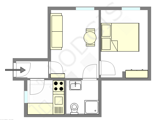 Wohnung Paris 16° - Interaktiven Plan