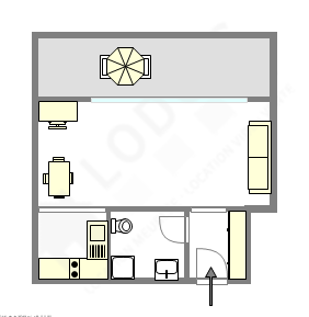 Appartement Paris 18° - Plan interactif