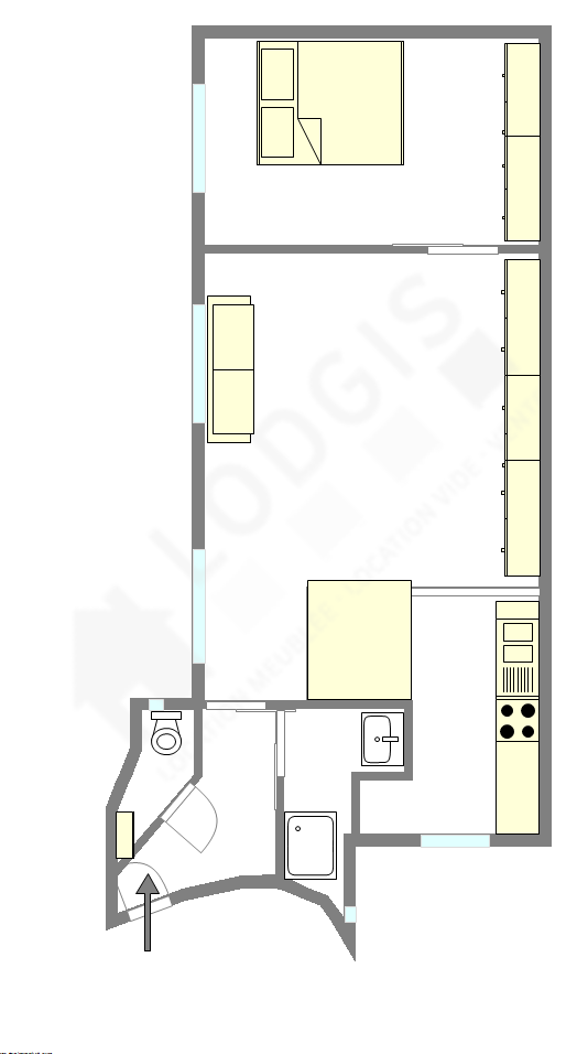 Apartamento Paris 16° - Plano interativo