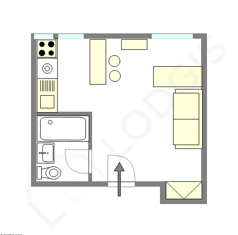 Apartment Paris 14° - Interactive plan