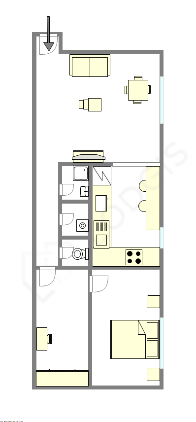 Apartamento Haut de seine Nord - Plano interativo