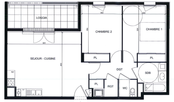 Apartment Lyon 7° - Interactive plan