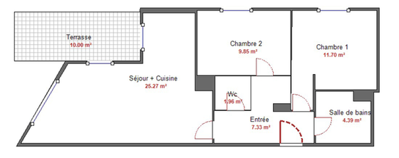 Apartamento Port-Marianne - Plano interativo