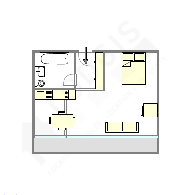 Apartamento Paris 11° - Plano interativo