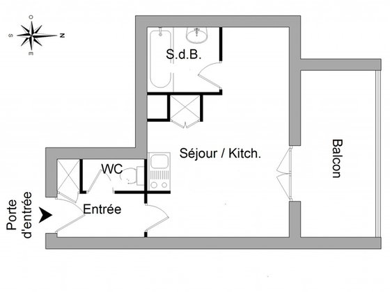 Apartment Lyon 3° - Interactive plan