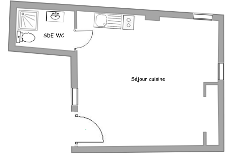 Appartement Montpellier Centre - Plan interactif