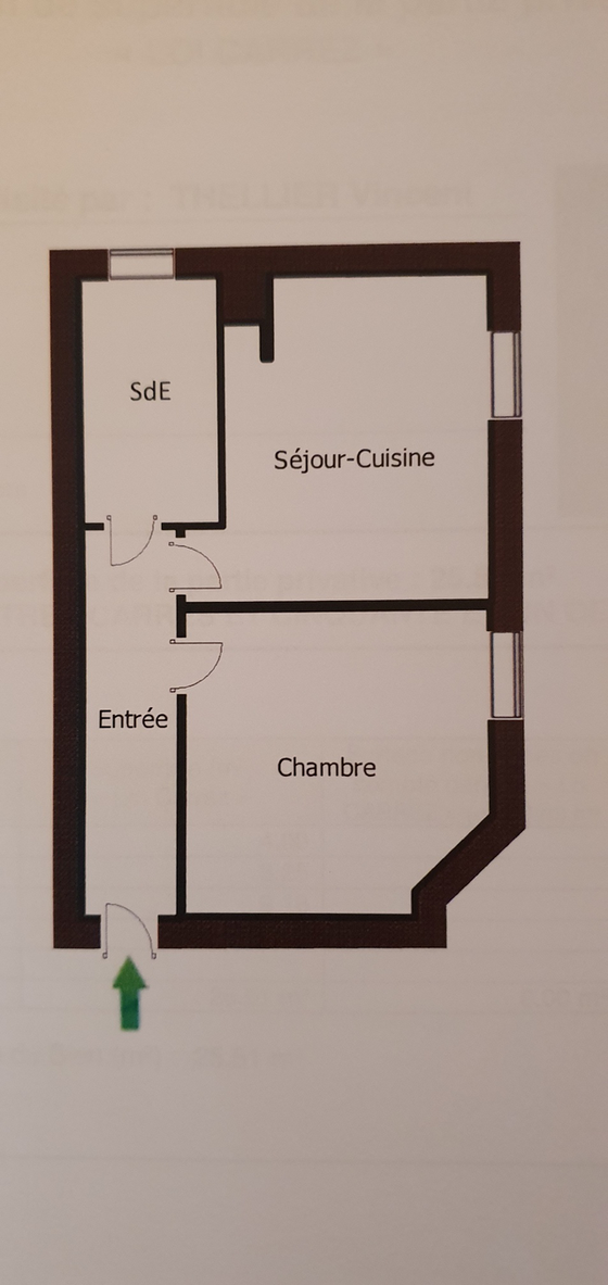 Appartamento Parigi 13° - Piantina interattiva