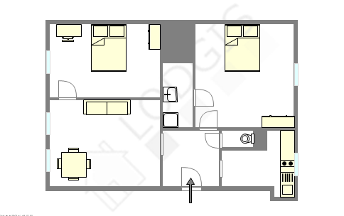 Apartment Paris 16° - Interactive plan