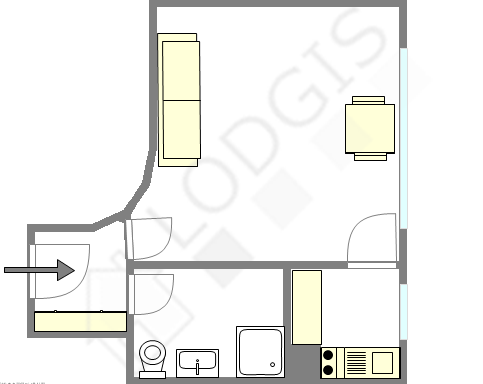 Apartamento París 8° - Plano interactivo