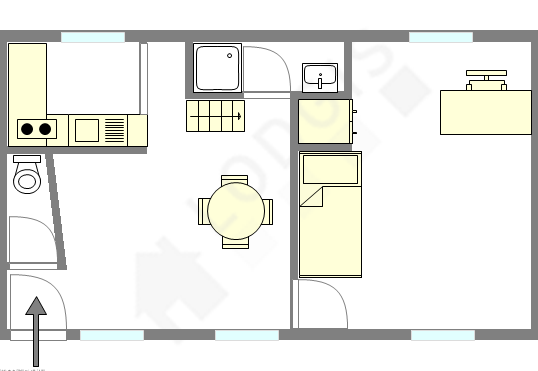 Appartement Paris 18° - Plan interactif