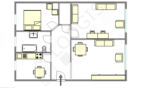 Apartamento París 17° - Plano interactivo